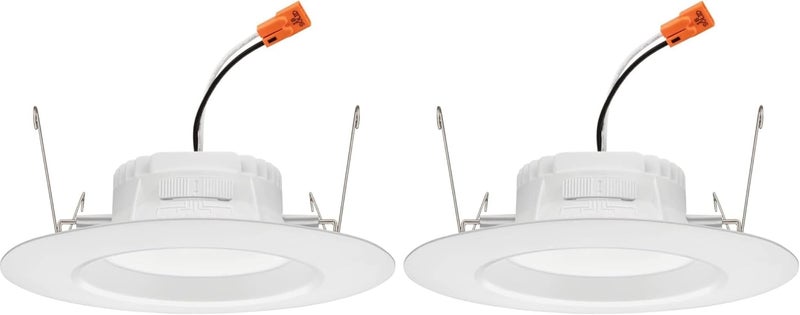 Juno RB56S SWW5 MW M6 RetroBasics Retrofit LED Downlight, Switchable, Matte White, 5 to 6 Inch (Pack of 2) - Image 1